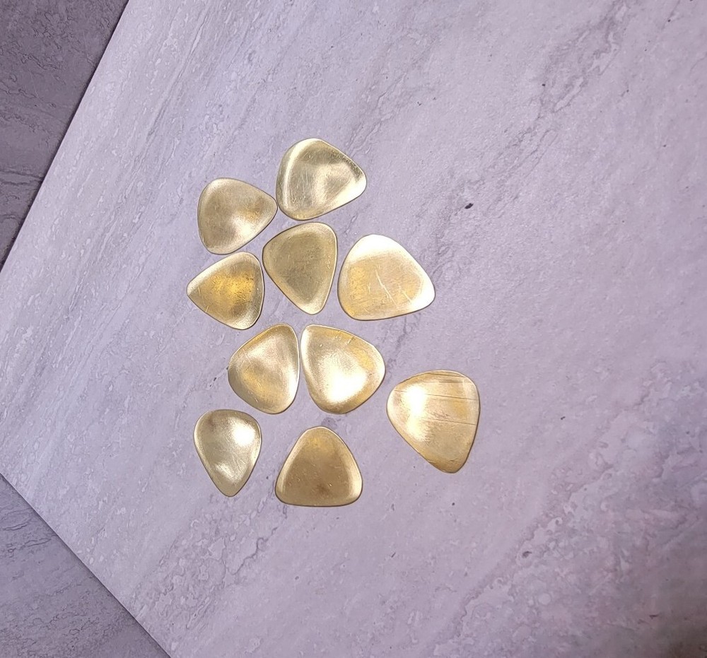 Handmade Brass blank guitar pick 25 gauge