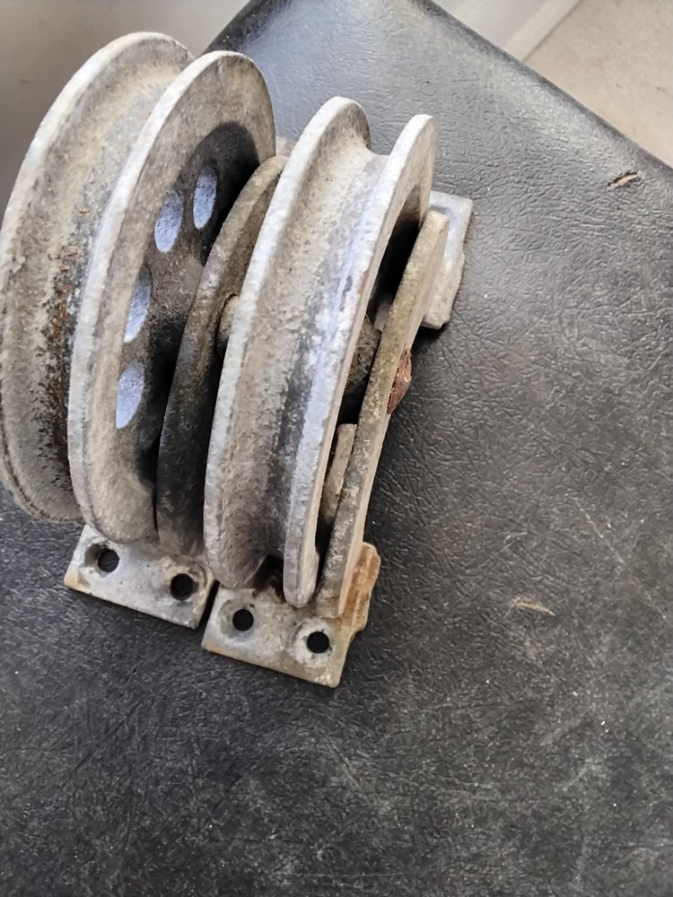 Pair Galivized Wilcox Crittenden Cable Steering Pullies