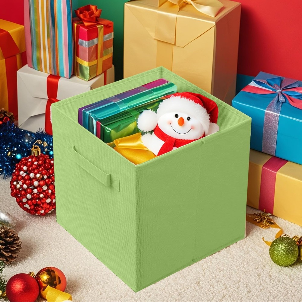ShellKingdom Storage Bins, Foldable Fabric Cubes And Cloth 2, Green