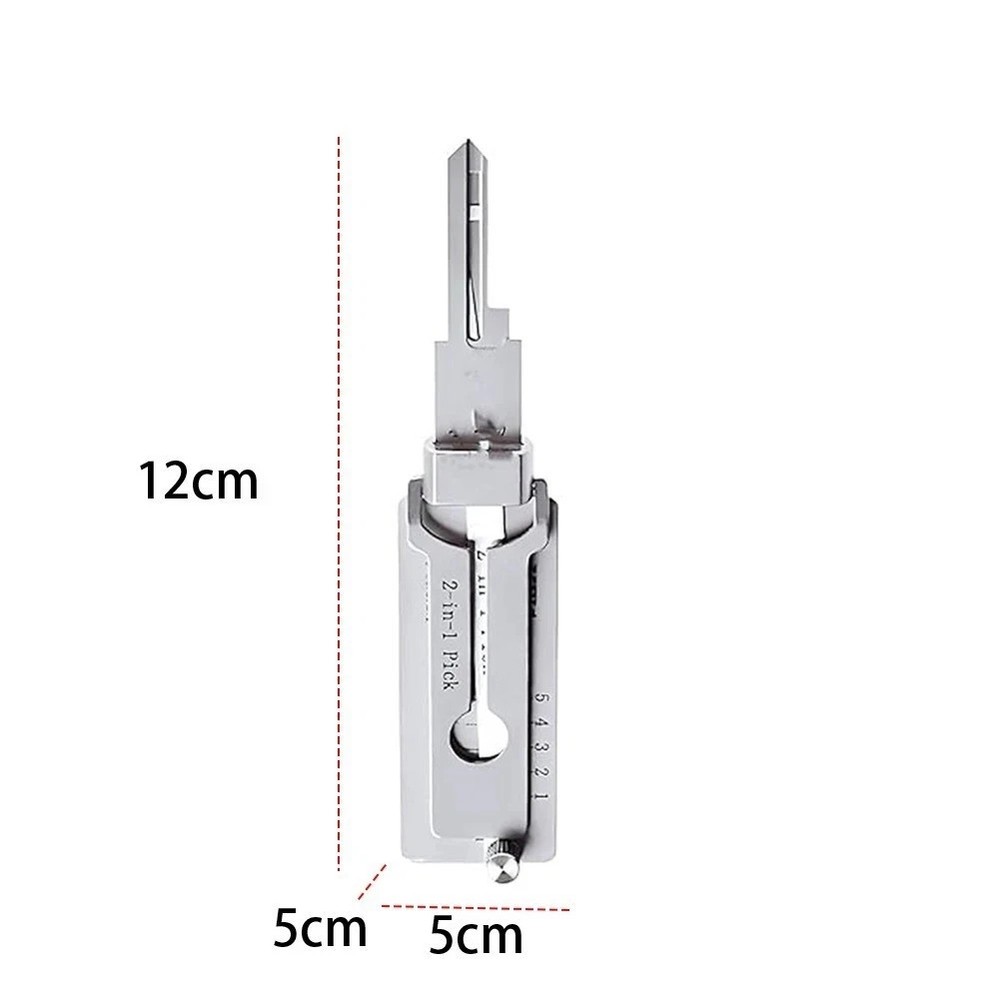 Key Decoder 2 In 1 Portable Lock Picking Set with Hook and Pickup Tool Essential