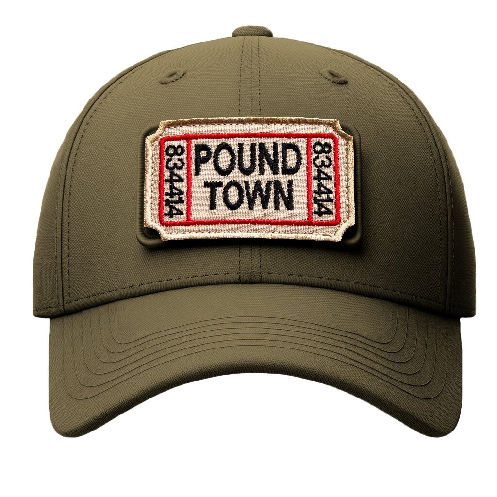 2-Piece Ticket to Pound Town Patch Set, Embroidered Tactical Patches