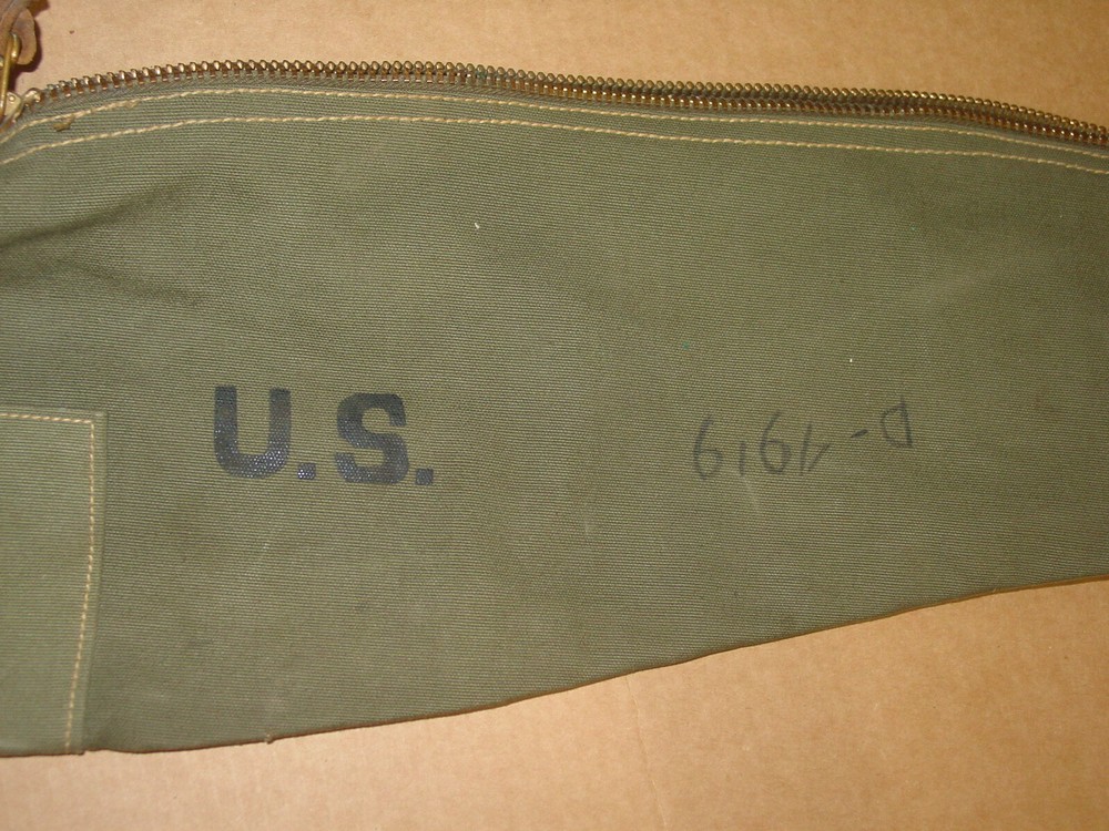 Original WW2 M1 Carbine Canvas Carry Case M.D. MFG 1944 Dated olive Drab Color