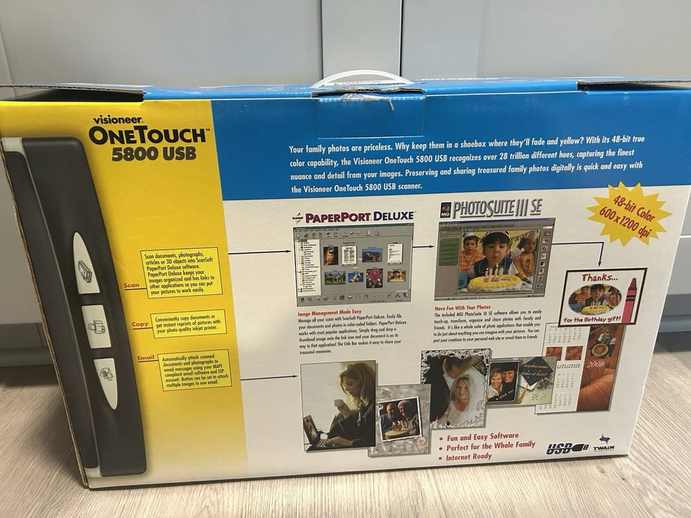 Visioneer One Touch 5800 USB Flatbed Scanner NEW IN BOX