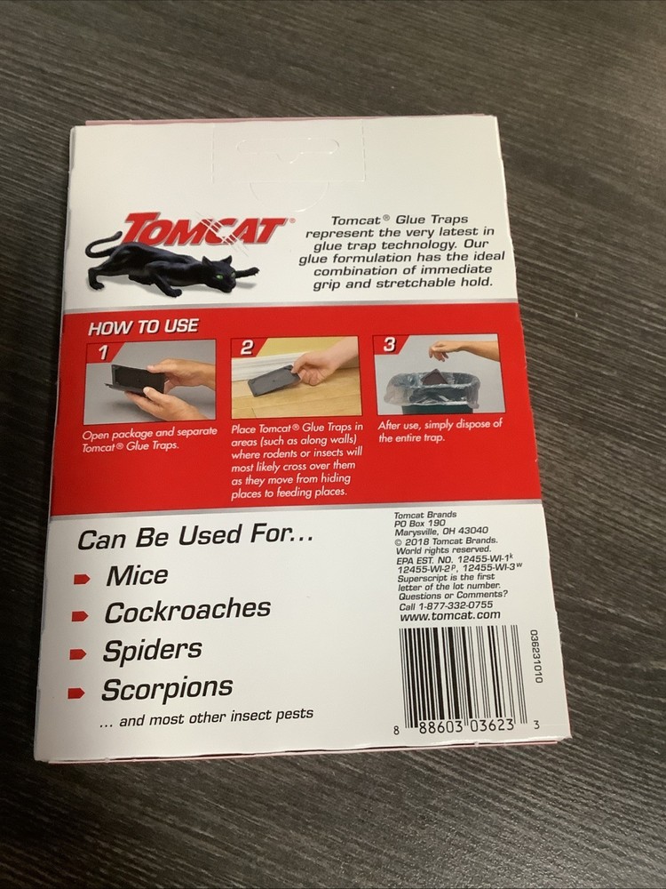 Tomcat Glue Traps Mouse Size with Eugenol for Enhanced Stickiness