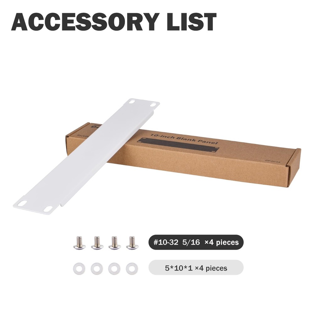 White 1U Blank Panel Rack Mount For 10 Inch Server Rack DeskPi RackMate T1