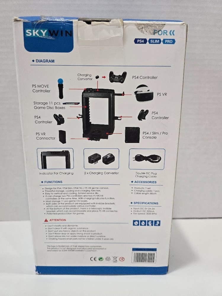 Skywin Charging Station Compatible with PS4 Series