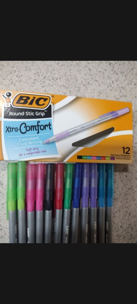 Bic Xtra Comfort 8 Multi Colors  Medium Ball Pens