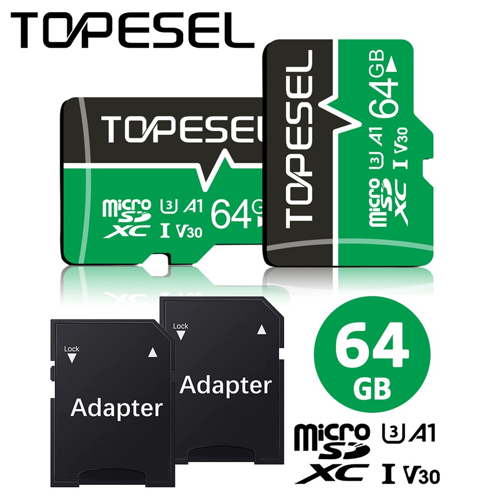 2X 64GB Micro SD Card SDXC Class10 V30 Memory Card TF Memory Flash Card Camera