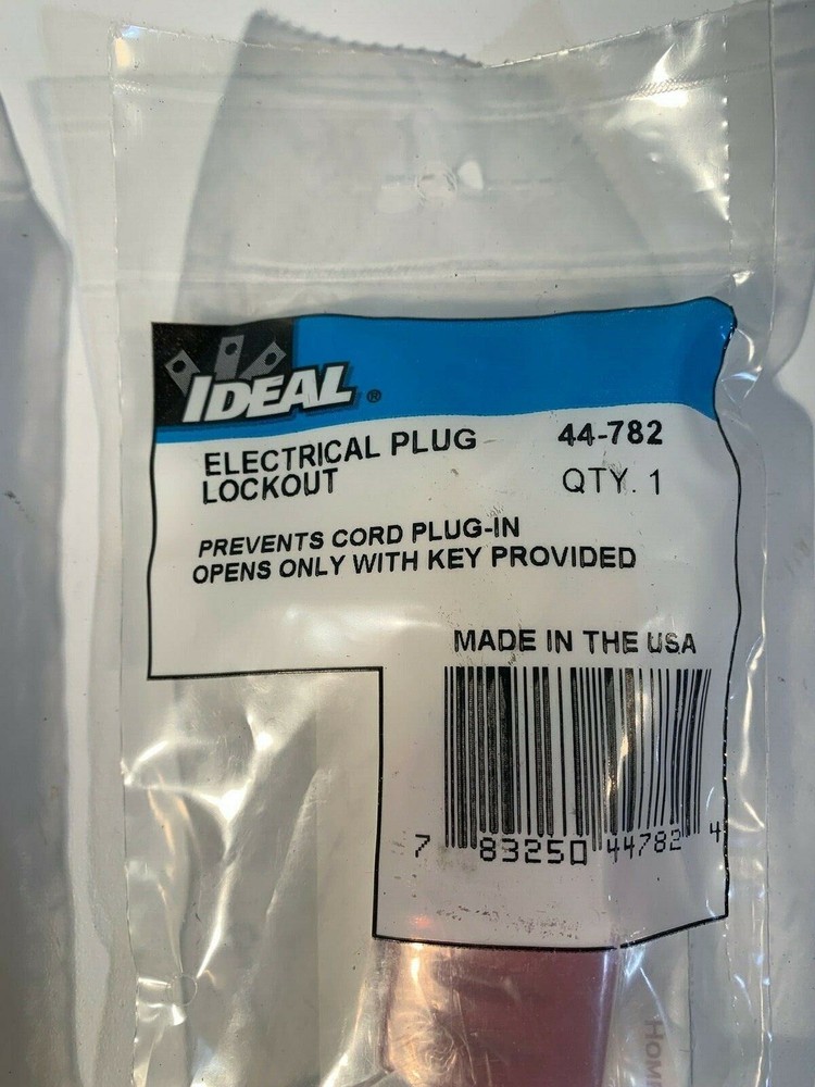 TWO (2) NEW IDEAL StoPower Electrical Plug Lockout - Keyed Differently