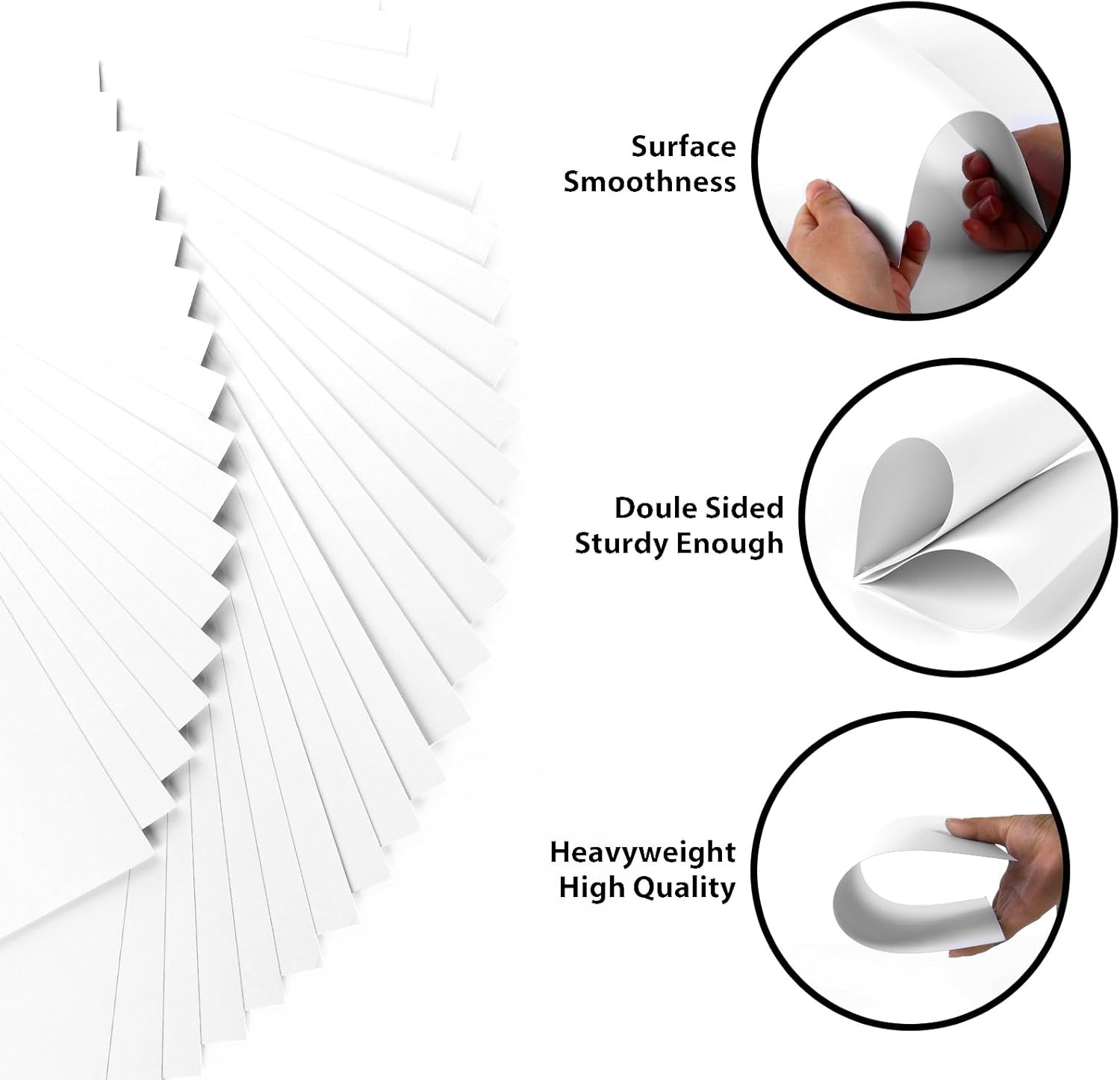 100 Sheets White Cardstock 8.5” X 11”, 92Lb/250Gsm Card Stock, Thick Card Stock