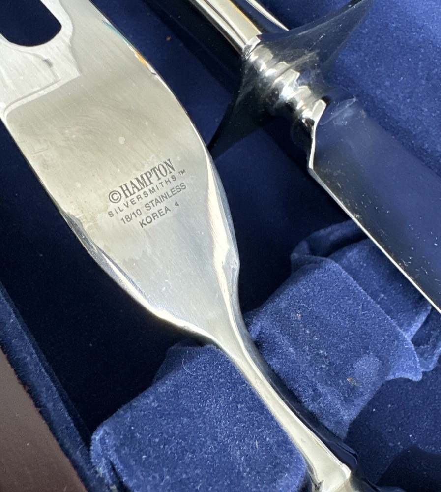 Hampton Silversmiths Stainless Serving Knife & Fork 2 Piece Set