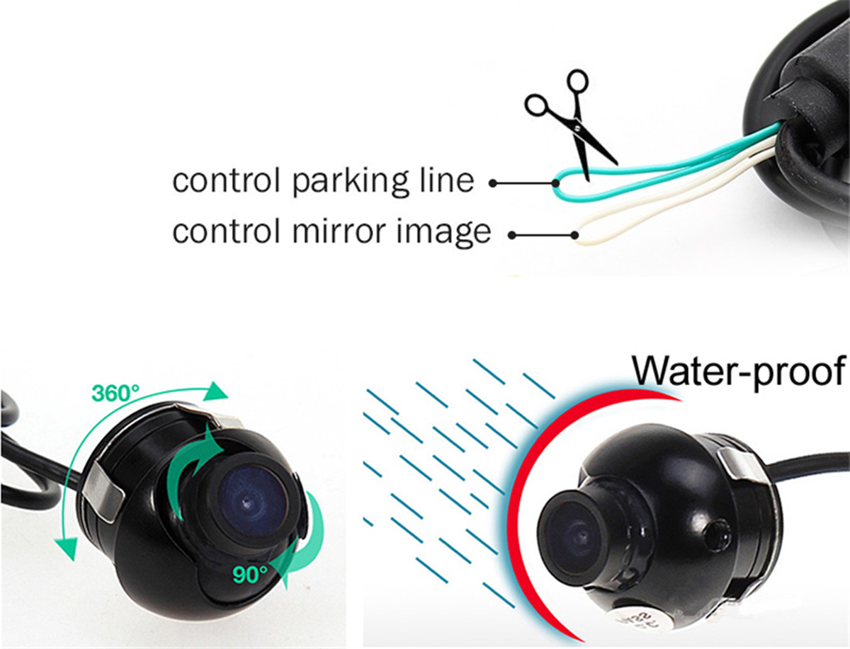 360 Degree Car Rear/Front Side View Camera Reversing Backup Camera Night Vision