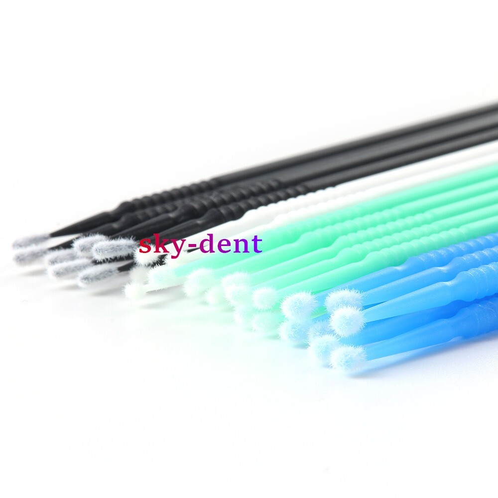 100pcs 5Sizes Dental Microbrush Disposable Applicators Tips Micro Brush Cleaning