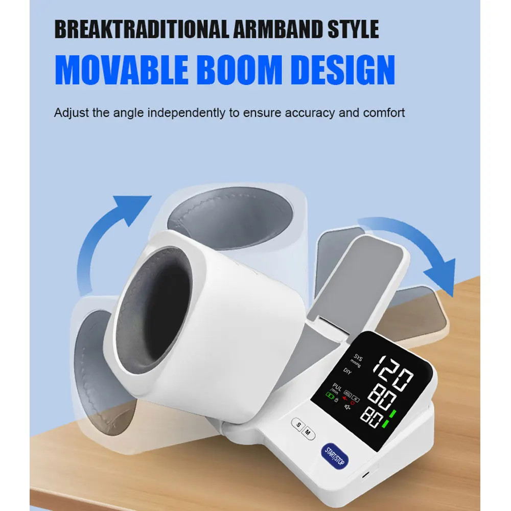 Upper Arm Blood Pressure Monitor - Home Use Digital BP Machine with Large Cuff