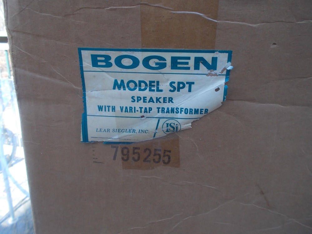 Bogen Speaker Model SPT w/ Vari-Tap Transformer - New/Old Mint