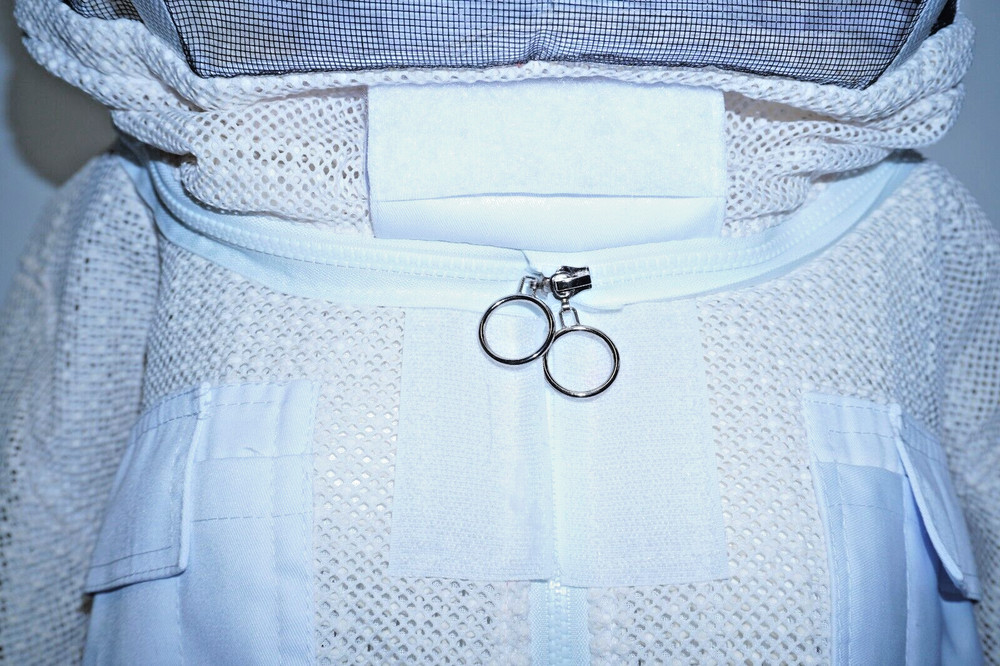 BEEKEEPING SUIT , Unisex 3 Layers Ventilated White - MEDIUM SIZE
