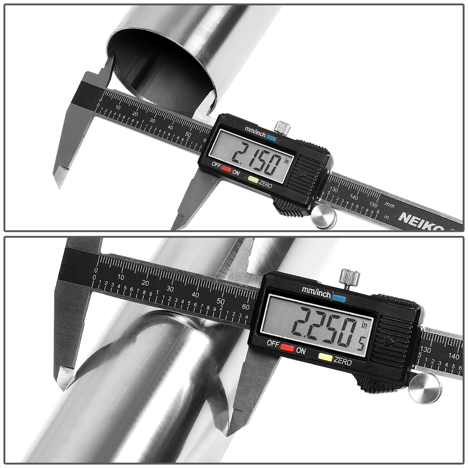 16Pcs 2.25" OD Stainless Steel Bend Straight DIY Custom Exhaust Tubing Pipe Kits