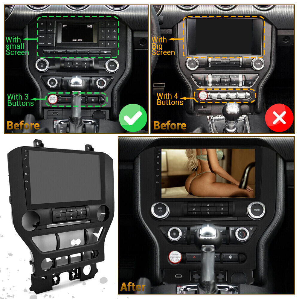 for 2015-2021 Ford Mustang 9" Android 14 Apple Carplay Car Stereo Radio GPS WIFI