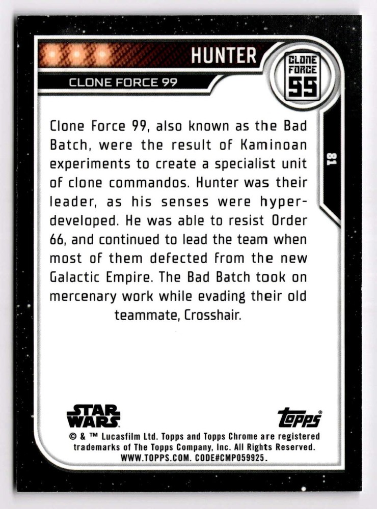 Topps Chrome Star Wars - 81 Hunter