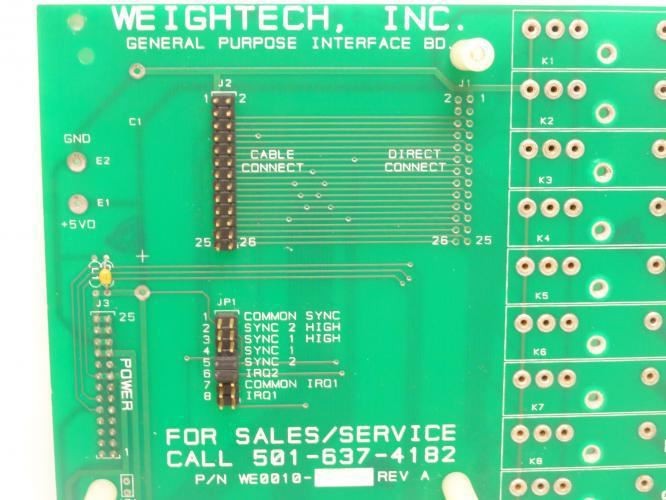 202152 New-No Box; Weightech WE0010 General Purpose Interface Board