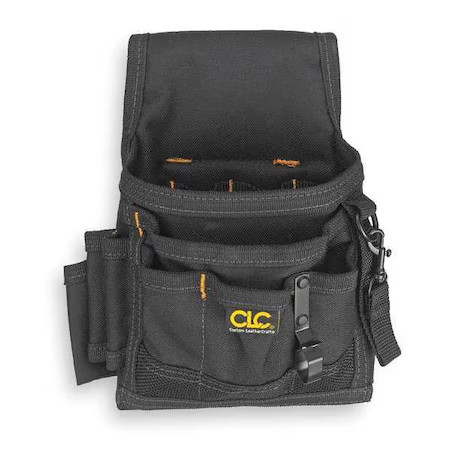 Clc Work Gear 1503 Tool Pouch, Tool Pouch, Black, Polyester, 9 Pockets