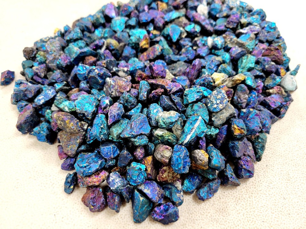 Raw Chalcopyrite Crystal Chips Bulk AKA Peacock Ore Tiny Small Rough Gemstones