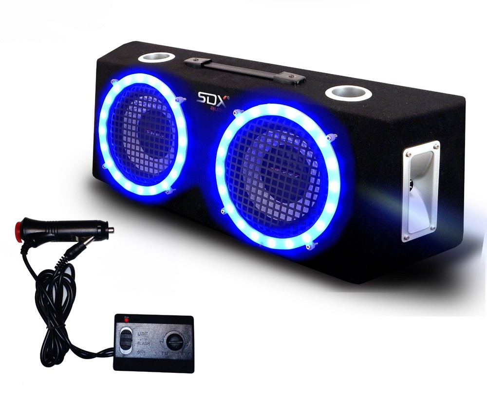 SDX 8" 2-Way Full Range LED 450W Speaker Box w Adjustable LED Ring - Refurbished