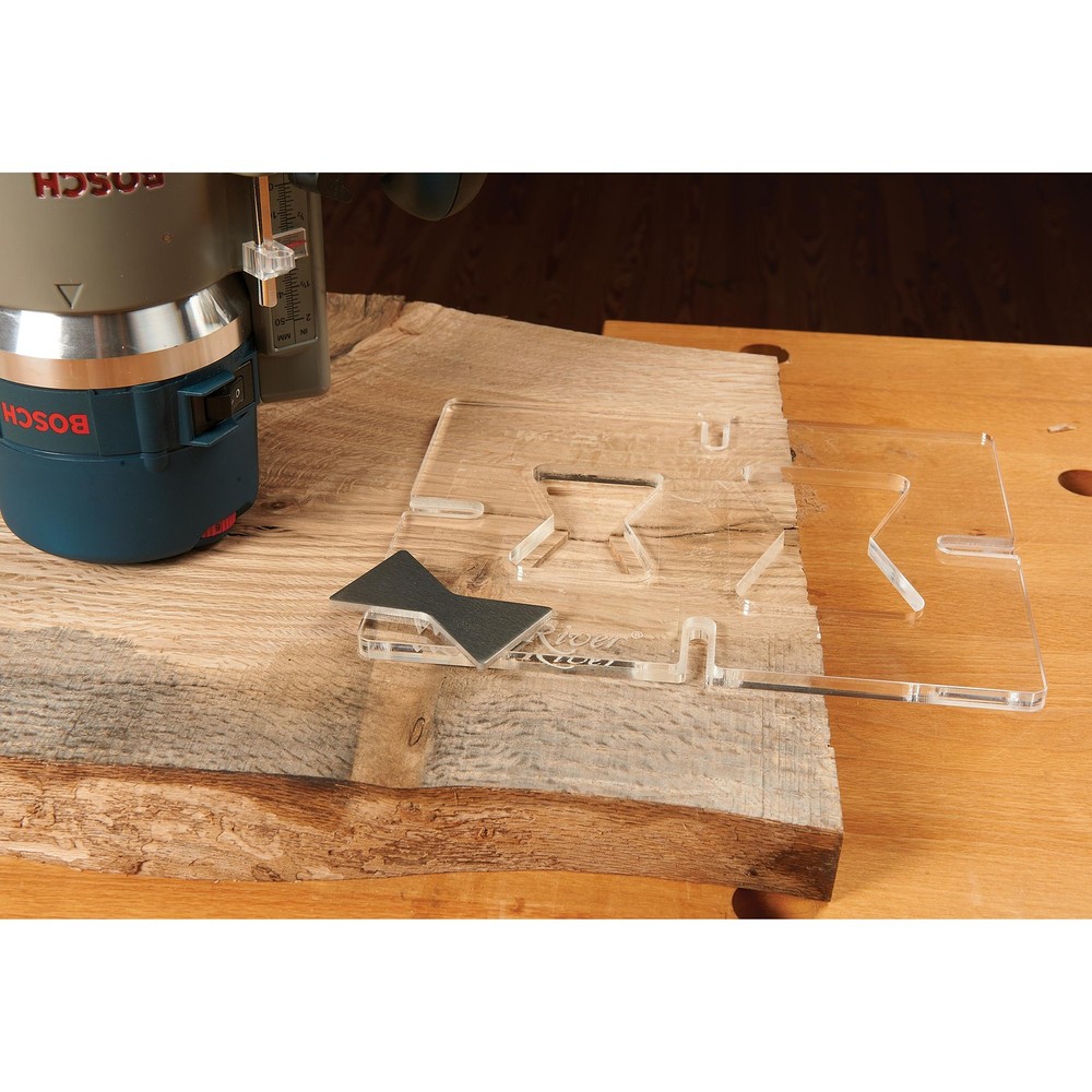 WOODRIVER Router Inlay Template Bowtie