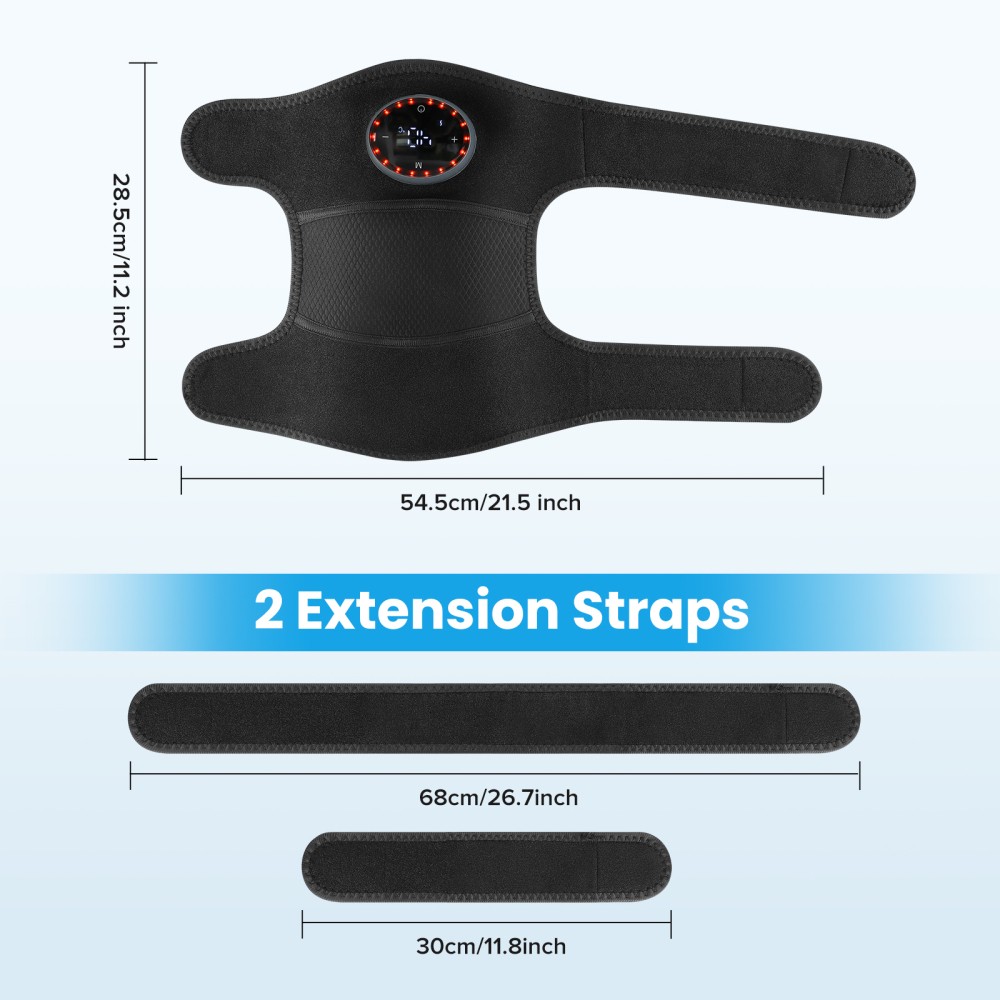 Electric Knee Massager Shoulder Brace with 5 Vibration Modes, 5 Heating Levels