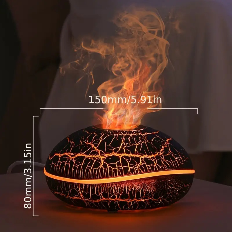 LED Light Aromatherapy Diffuser Aroma Essential Oil Air Humidifier Crack Pattern