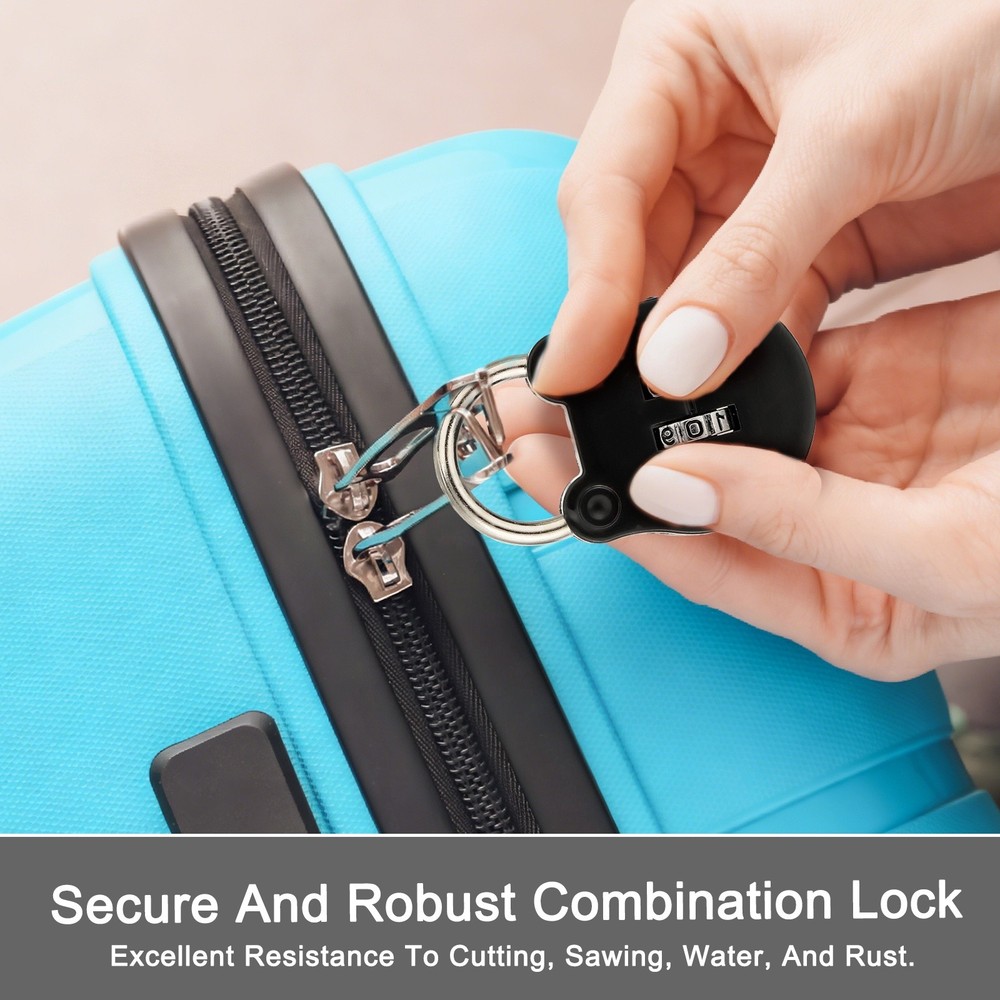 Combination Padlock (Small, Black)(4 Pcs),Cat Shackle Code Locks