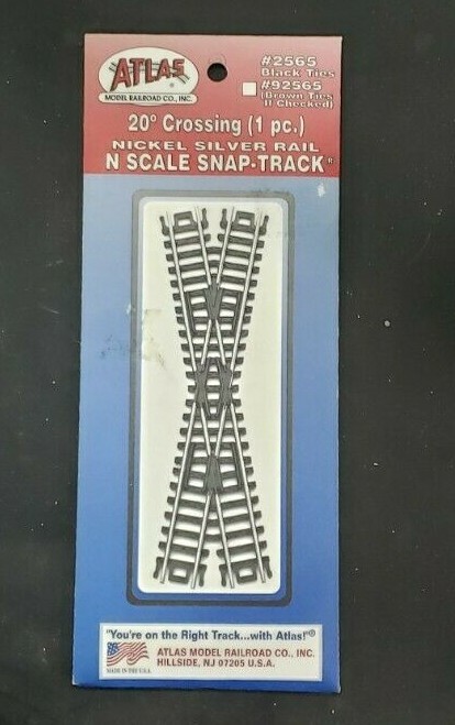 ATLAS - N Scale - #2565 - Code 80 - 20 Degree Crossing Snap Track - NOS