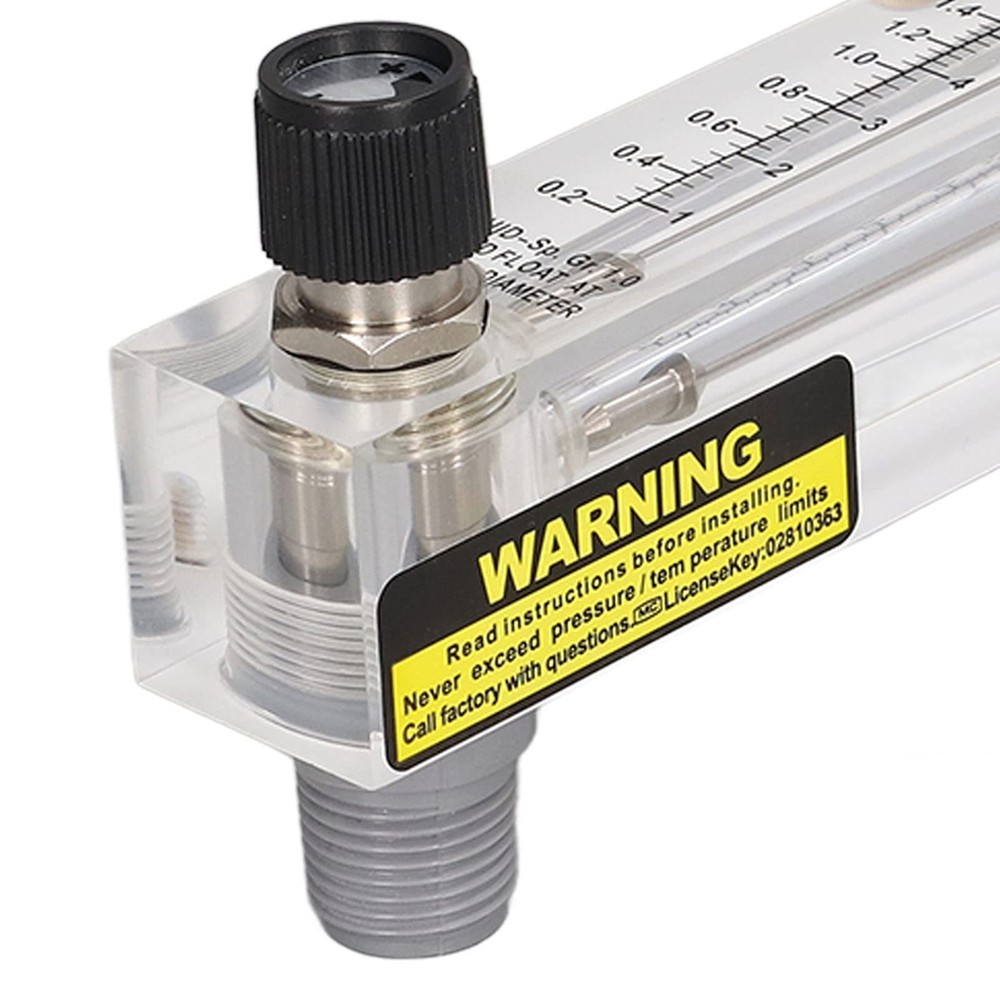 Water Meter Panel Type Flowmeter 1/2in Male Thread and 1/4in Female Thread Dj...