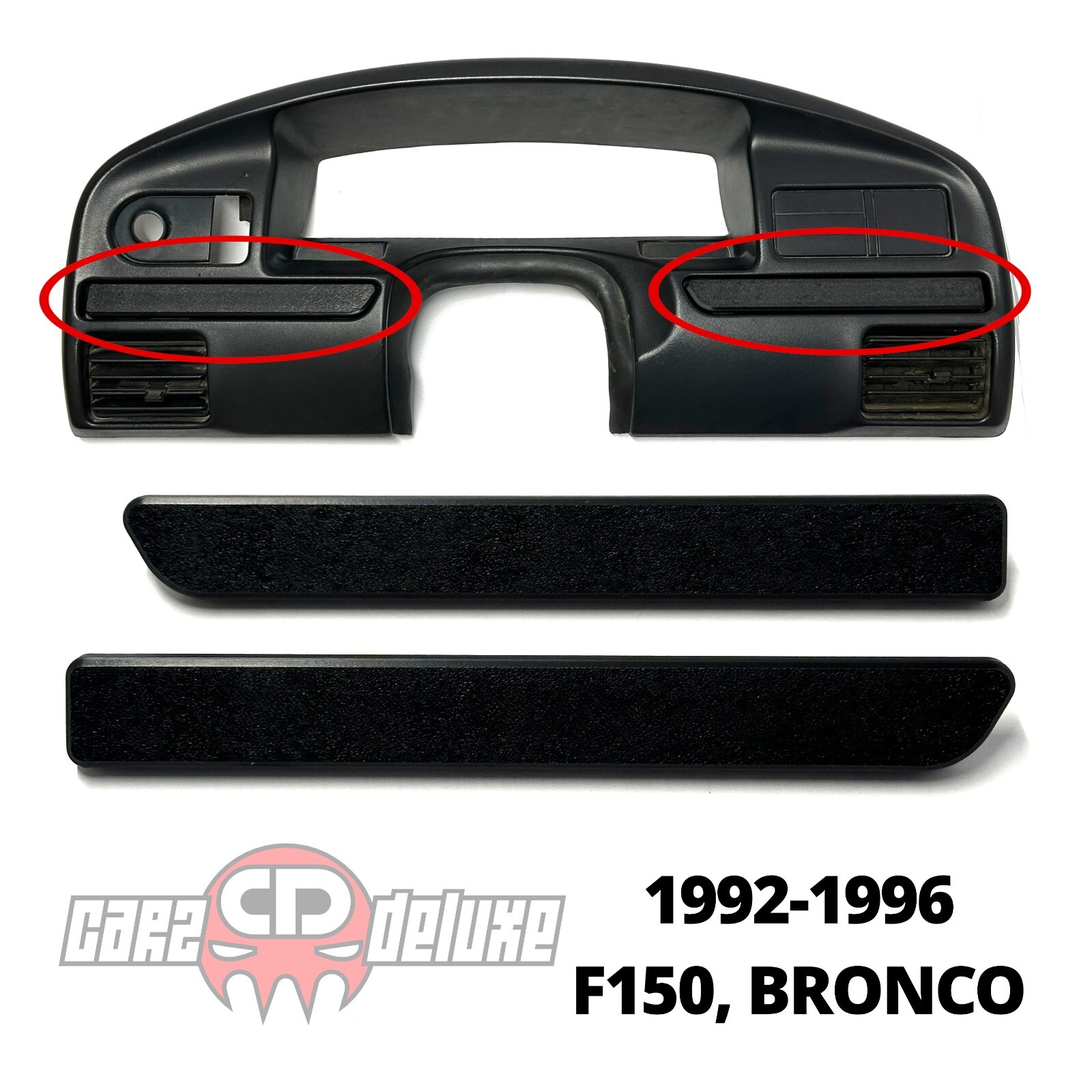 Dash panel trim bezel inserts For 1992-1996 F150 F250 F350 F-150 Bronco