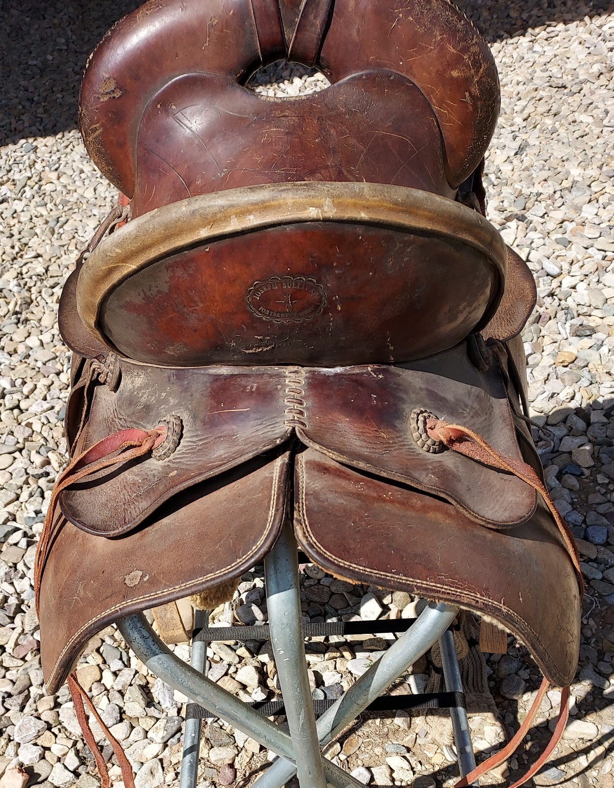 Antique Joseph Sullivan Fort Benton Montana - Saddle - Square Skirt - 13" seat