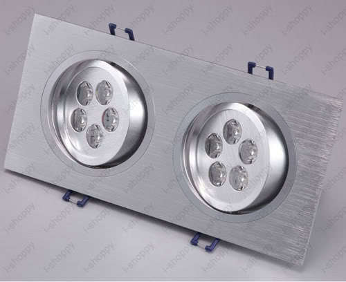 LED Ceiling Light Rectangle Lamp Dual-head Downlight Living Room Office Kitchen