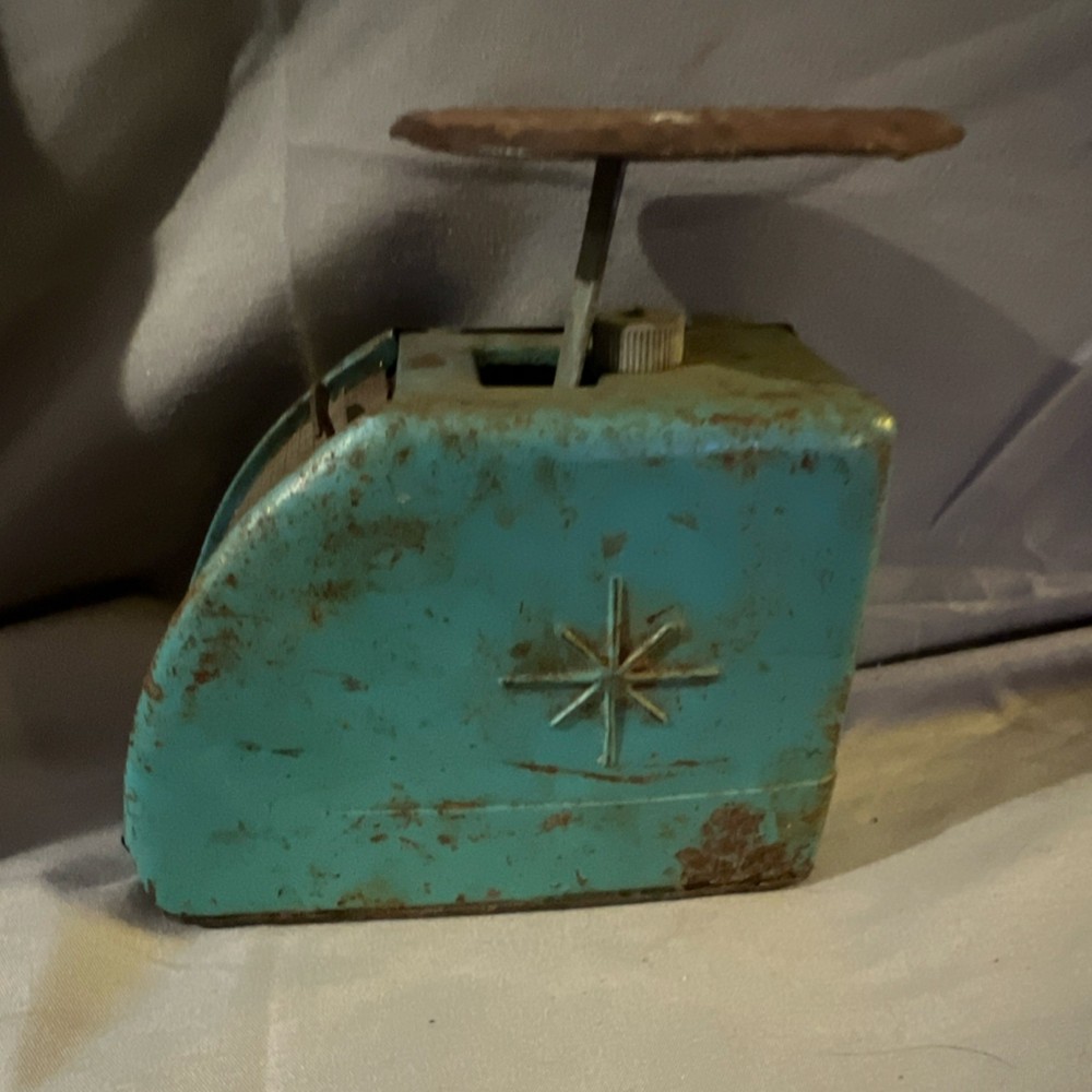 Antique Working Postal Scale Blue Metal