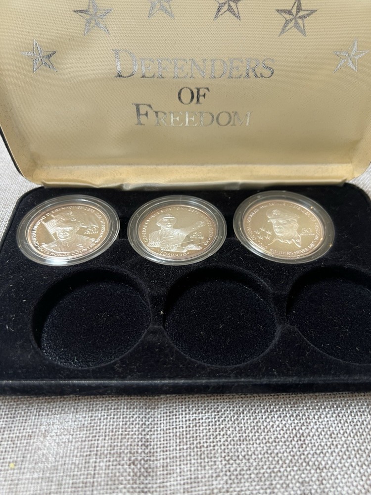 Commemorative 50 Dollar Coin Set Eisenhower Patton MacArthur Uncirculated