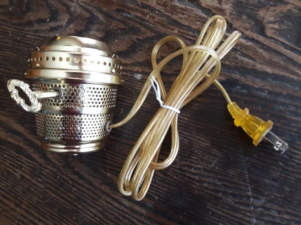 BRASS Electric Burner fit Aladdin oil lamps / Alladin C replica,fit A,B,C,23,etc