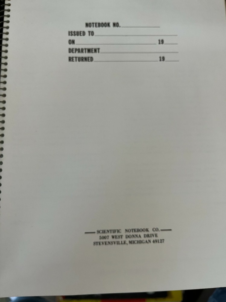 1960s MEGAPULSE INC Laboratory Scientific Notebook 96pp