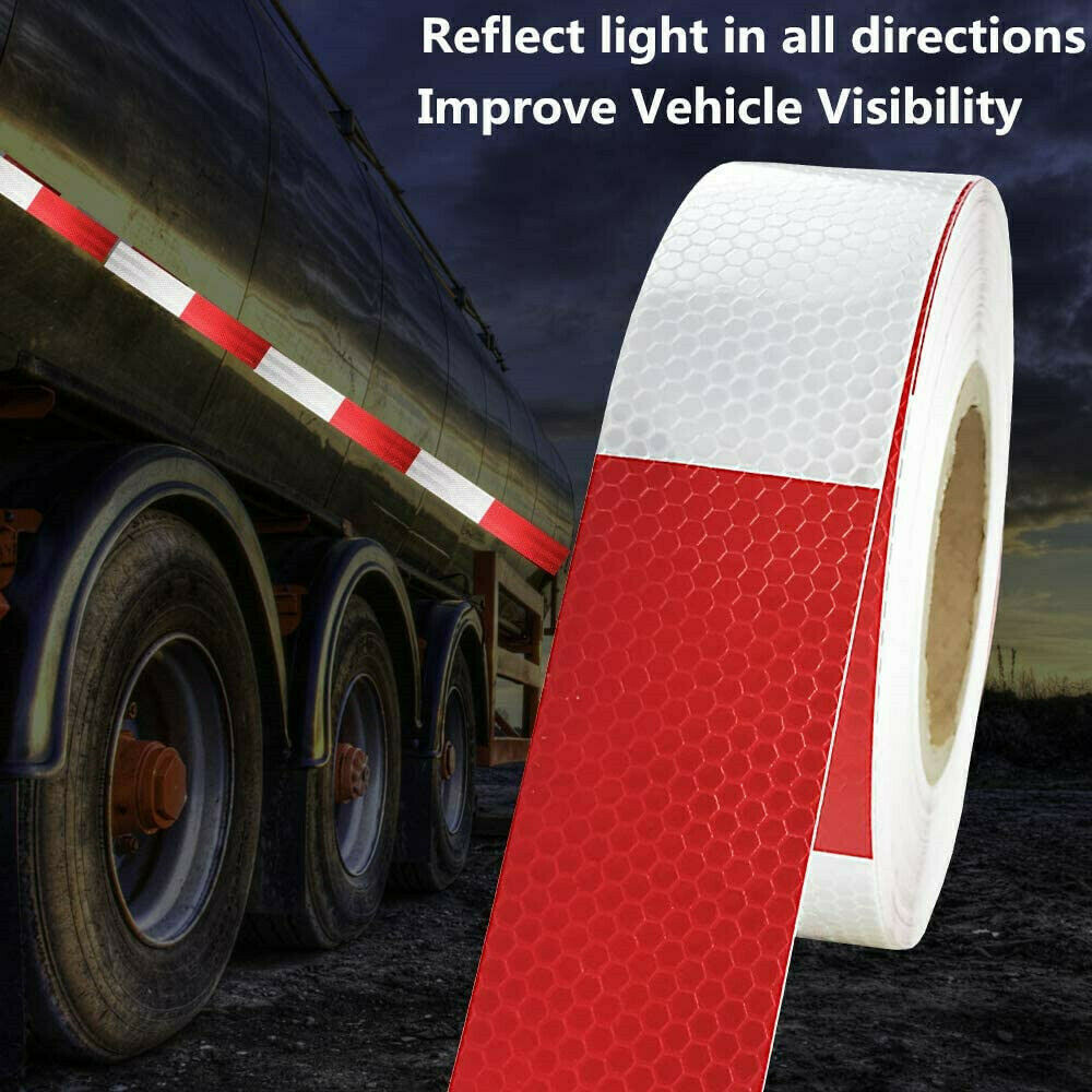 Conspicuity Tape DOT-C2 Approved Reflective Trailer Red White 2”x150’ -1 Roll