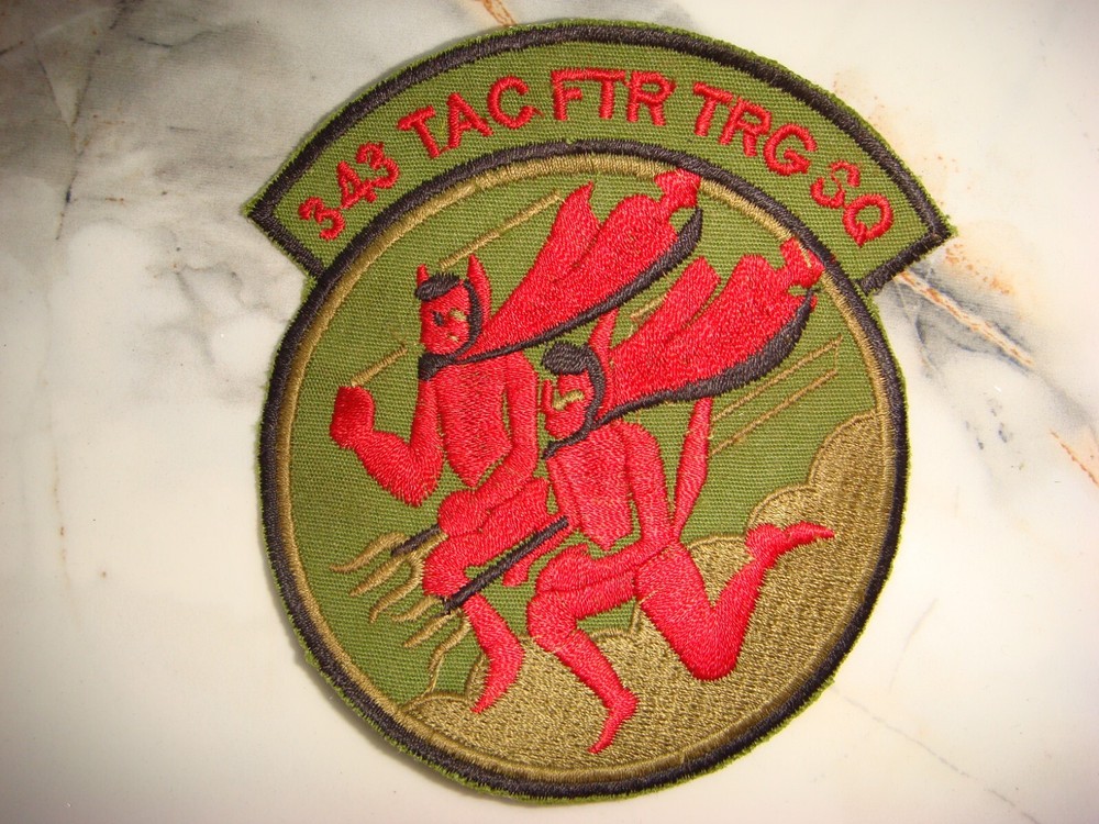 USAF 343rd TACTICAL FIGHTER SQUADRON " RED DEVILS" PATCH