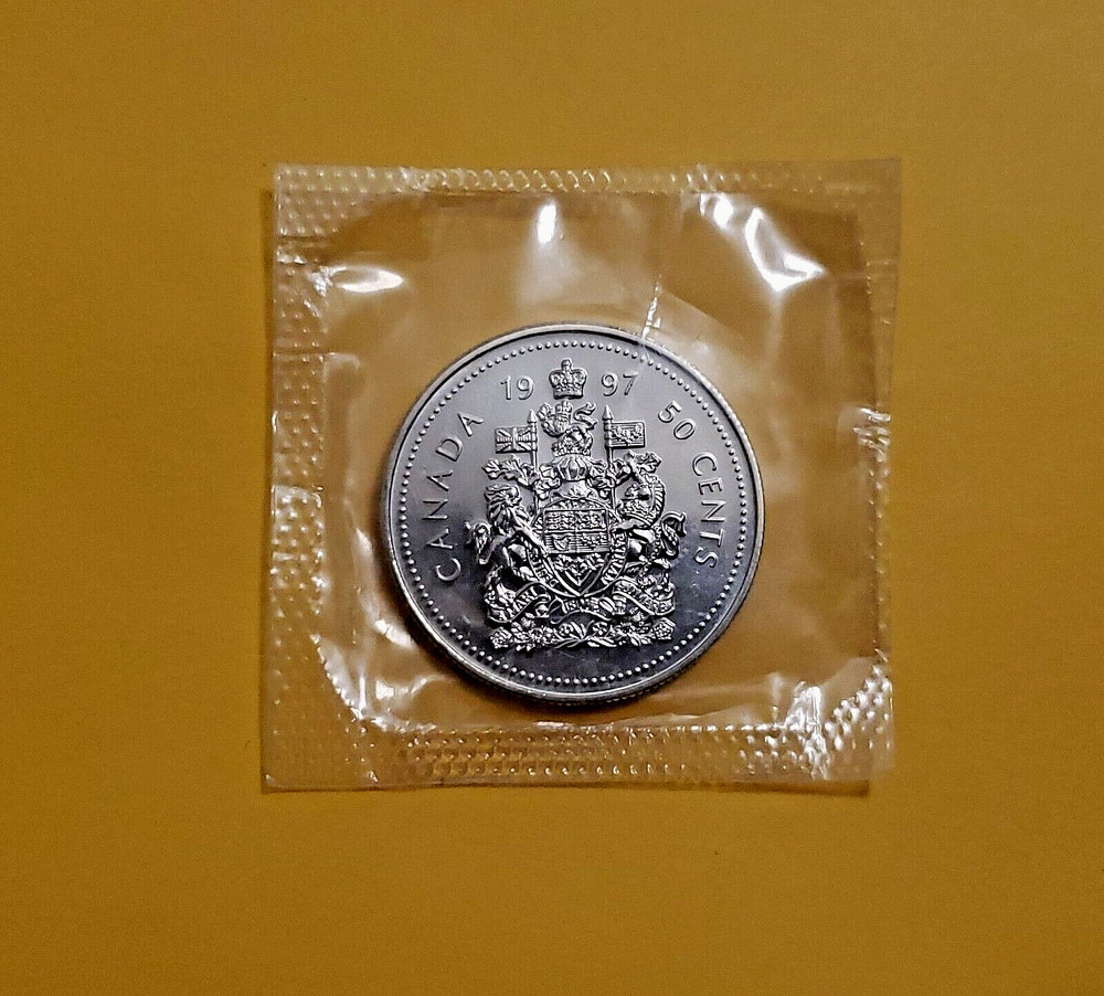 1997 Canadian Proof Like 50 Cent piece