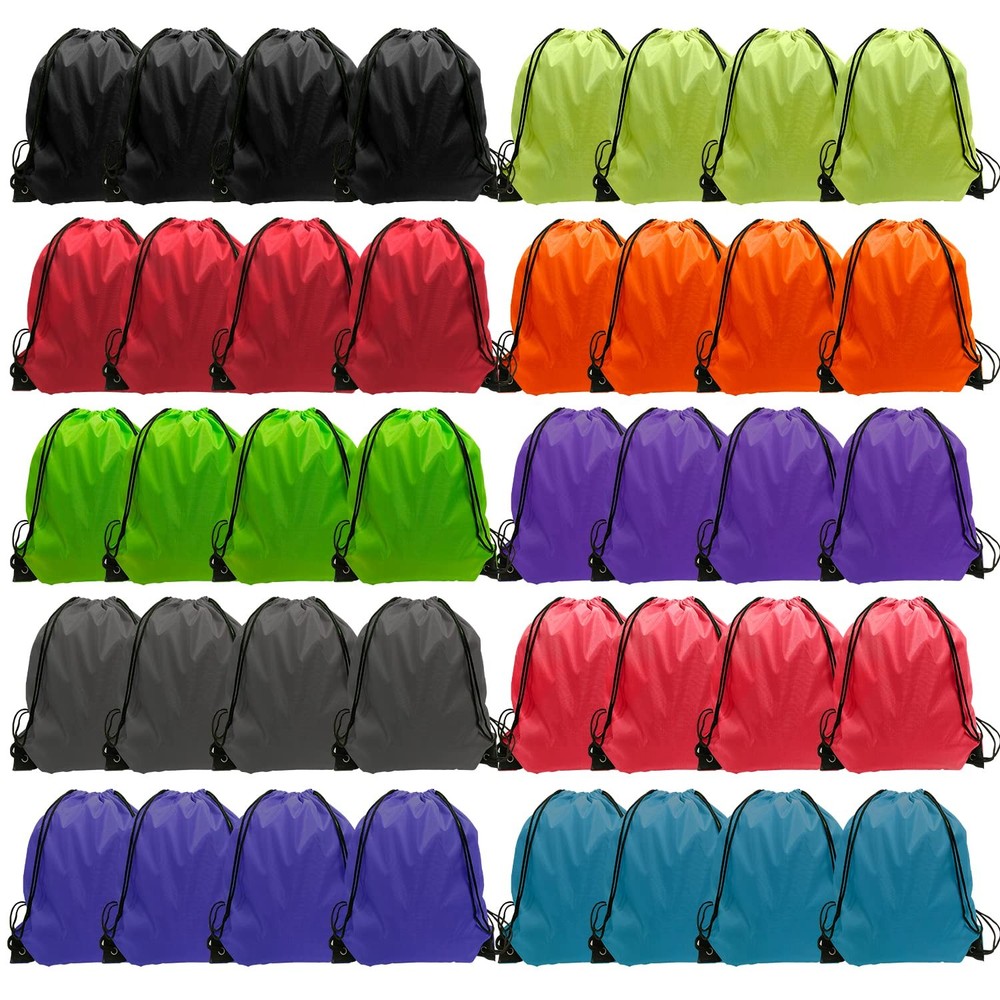 GoodtoU Drawstring Bags Bulk 40 Pack, Backpack 40pcs, 10 Colors