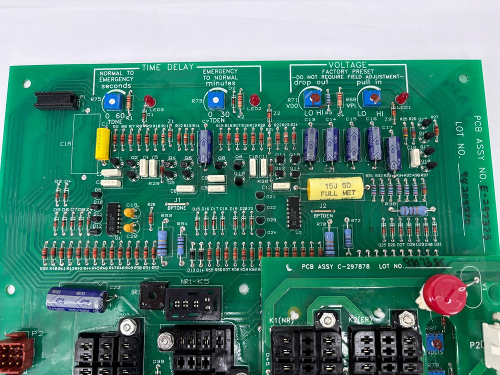 Kohler E-297375 Automatic Transfer Switch (ATS) Control Board PC Assembly