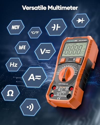 890Z Digital Multimeter, 6000 Counts TRMS Multimeter Tester, DC AC Voltmeter