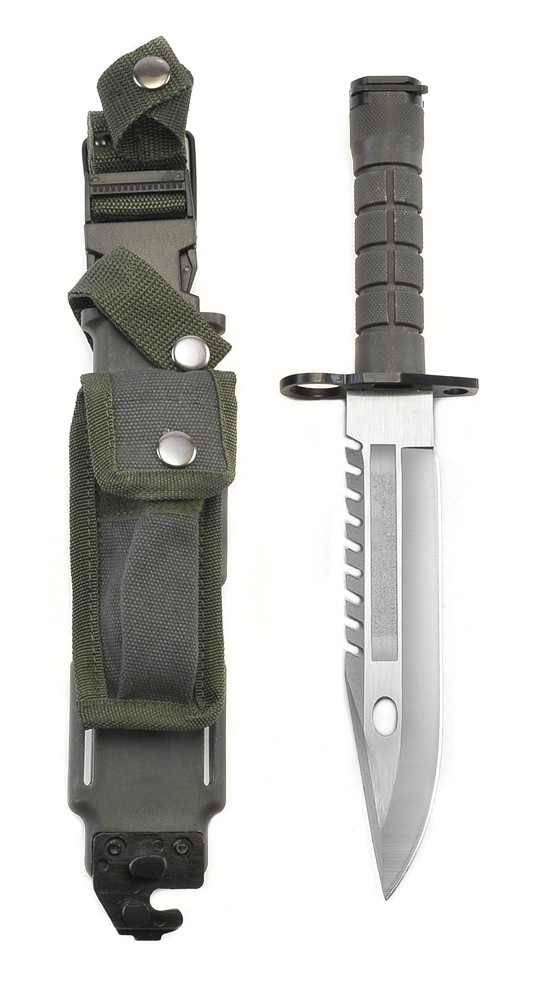 M9 Bayonet Survival Knife with Saw Back, Wire Cutter and Scabbard