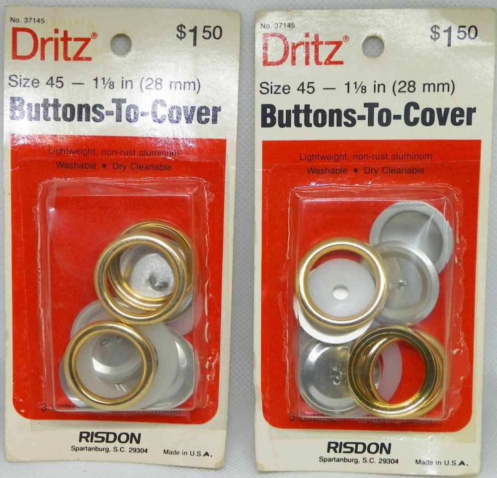 Self Cover Buttons Kits in Various Sizes