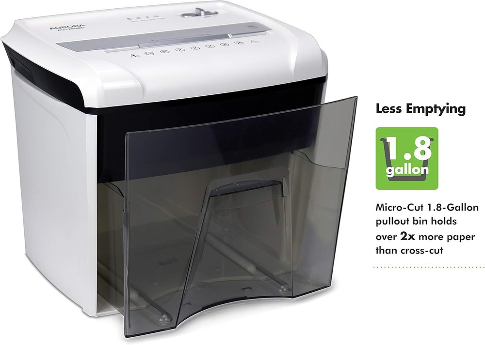 Aurora AU1285MD Compact Desktop-Style High Security 12-Sheet Micro-Cut White