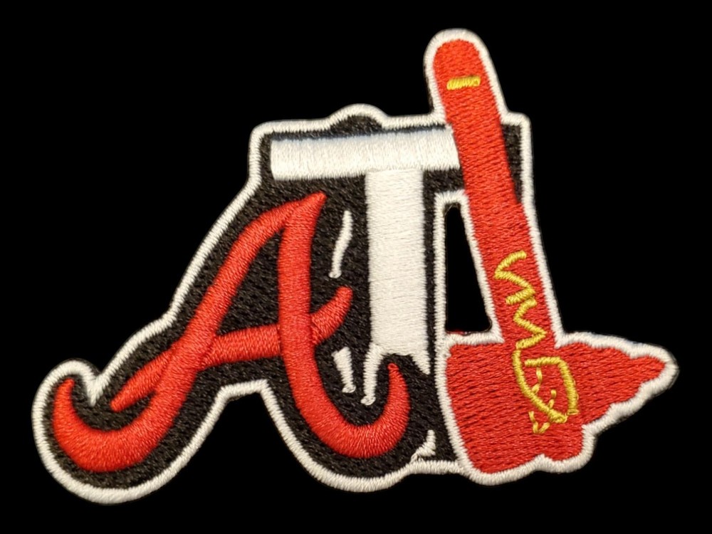 ATL Patch. Fully Embroidered. Iron On Backing. 3"x 2"